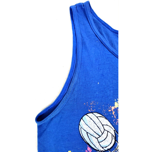 Vintage 90s Beach Attitude Hard Core Volleyball Tank Top Single Stitch - Picture 8 of 16